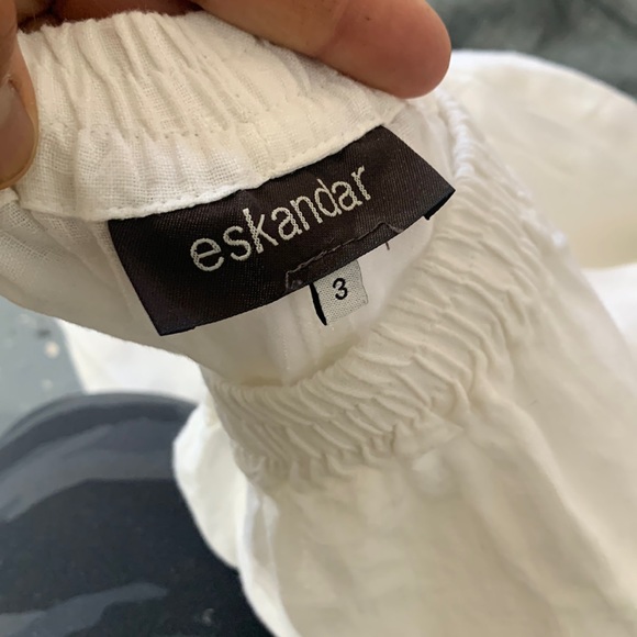 Eskandar Line my Trousers In White - Picture 3 of 3